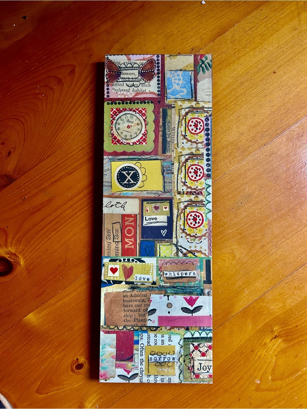 Kelly Rae Robert's Multicolor Collage Wall Art Panel